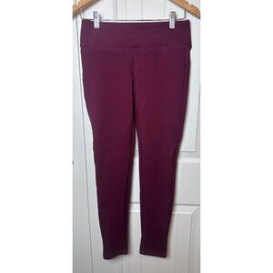 Gibson Latimer Burgundy Dress Leggings XS Rayon Blend